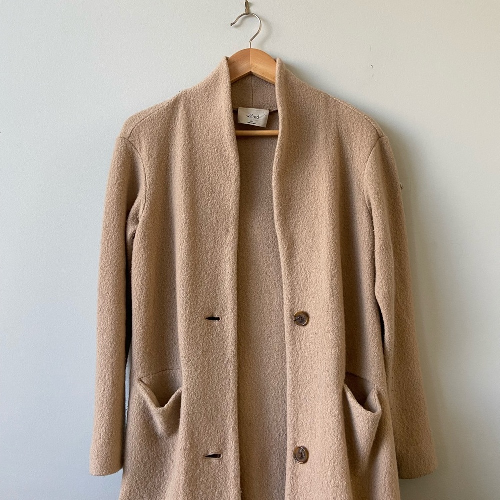 Wilfred Dujardin coat — camel colour